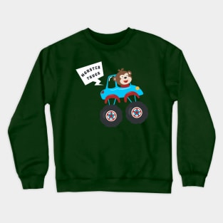 illustration of monster truck with cartoon style. Crewneck Sweatshirt